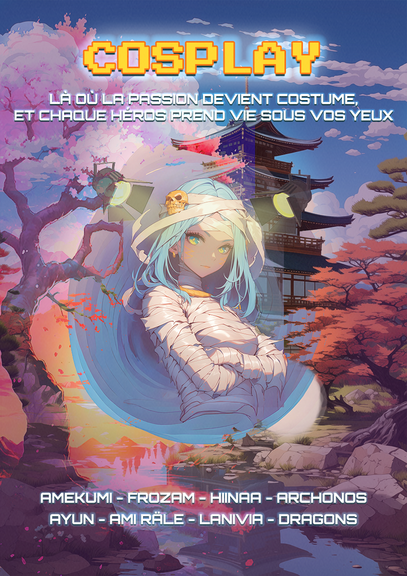 Affiche du concours cosplay du RetroQuest – participation ouverte à tous – inscription sur place