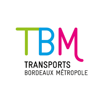 Logo TBM - Transports Bordeaux Métropole – partenaire officiel du RetroQuest Festival